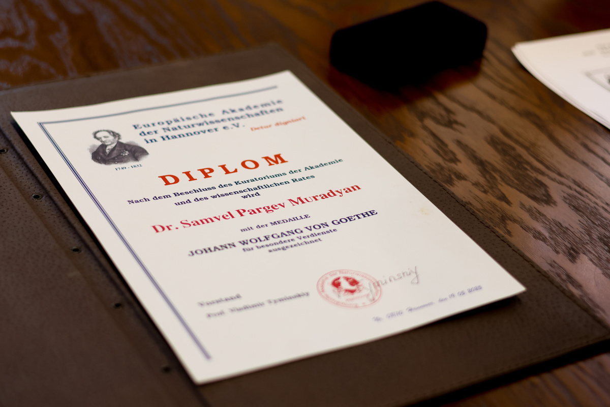 ԵՊՀ պրոֆեսորն արժանացավ Յոհան Վոլֆգանգ ֆոն Գյոթեի անվան շքանշանի